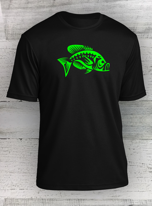 HD Fish Modern Retro - Racer Mesh Short Sleeve Tee - Catfish Walleye Crappie and Bass